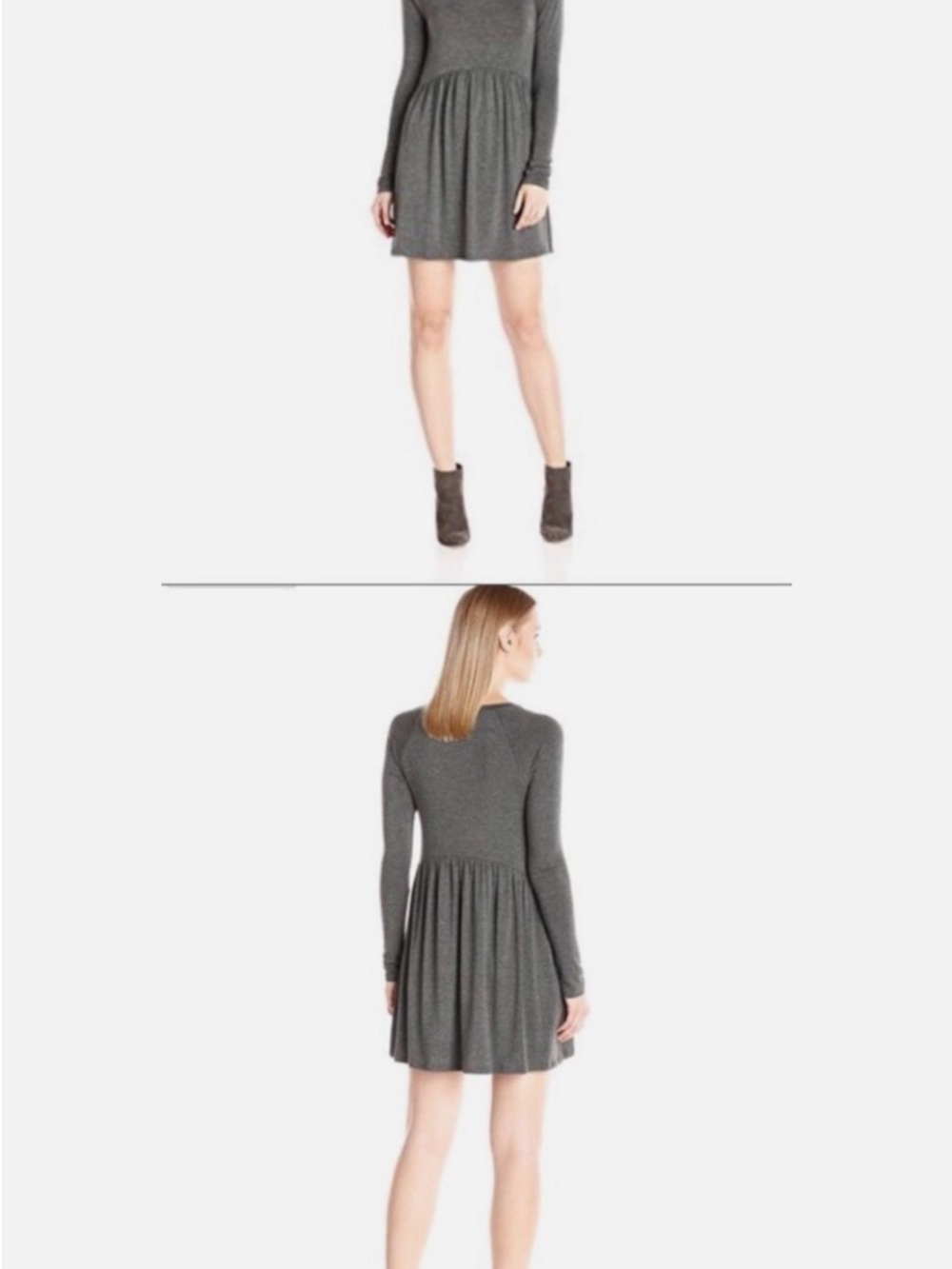 BCBG olive Long-Sleeve Fit & Flare Dress